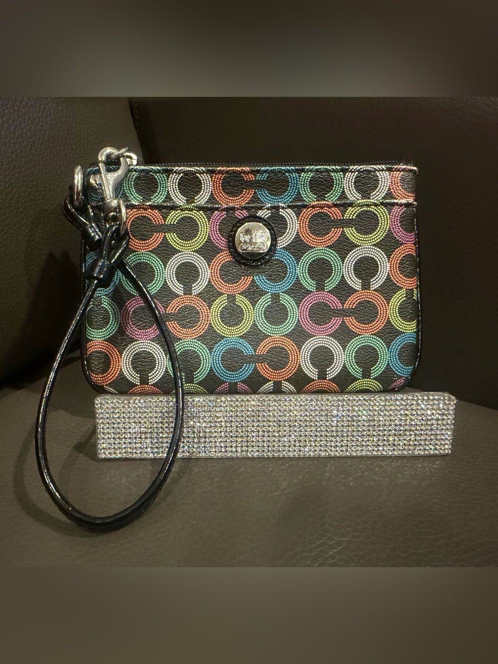 Coach‎ Vintage Waverly Multi-Color C Wristlet
